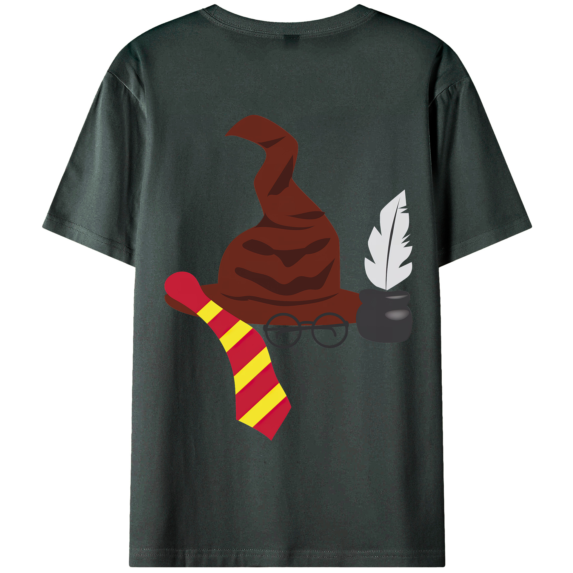 （画像用） Harry Potter ハリー・ポッターシリーズ 綿100％ メンズ半袖Tシャツ（バックプリント） 通気性